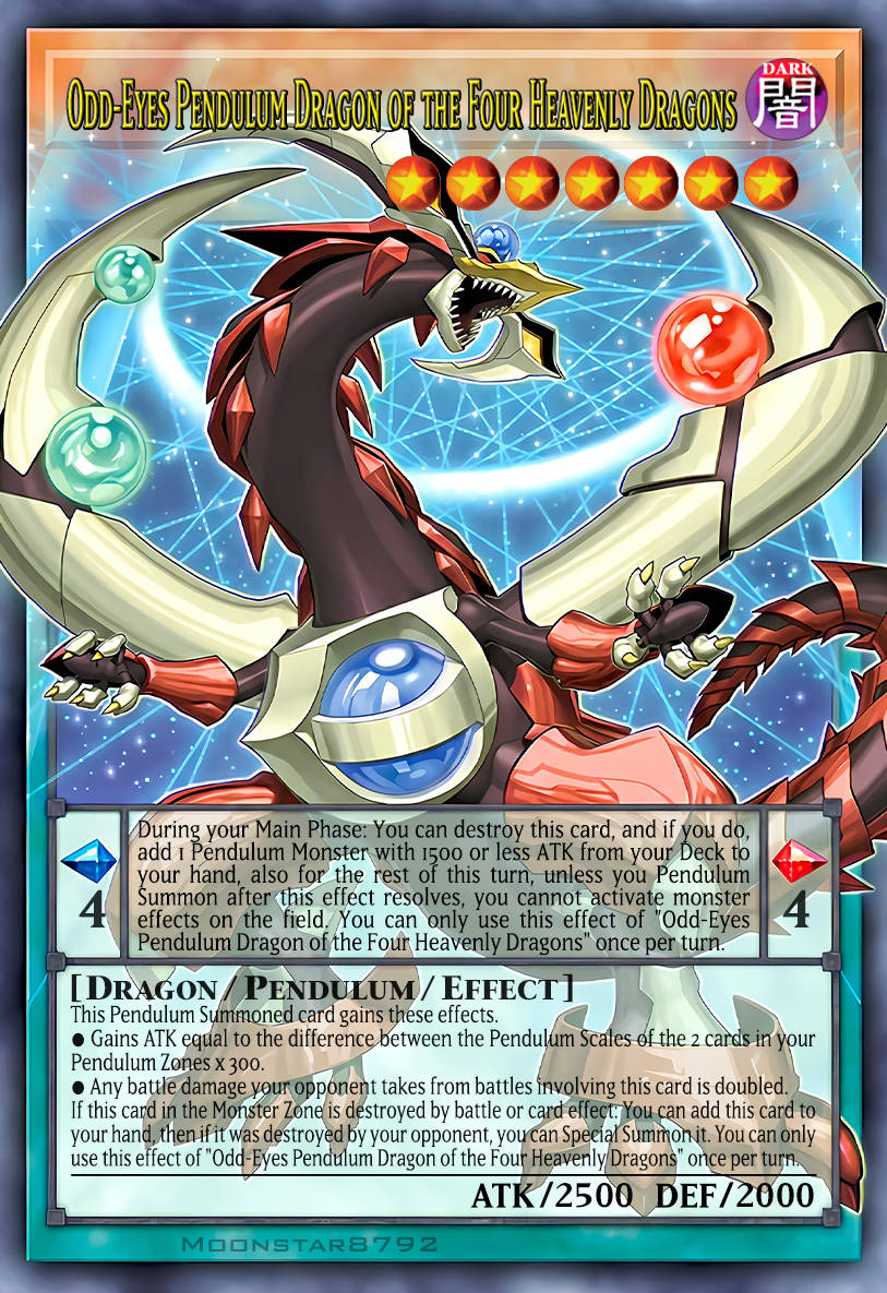 Dragon pendule aux yeux impairs des quatre dragons célestes